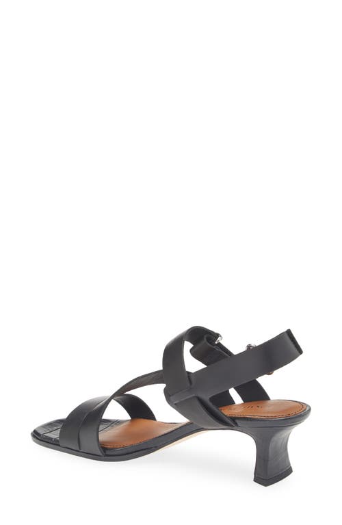 Donald Pliner Fisherman Kitten Heel Sandal In Black