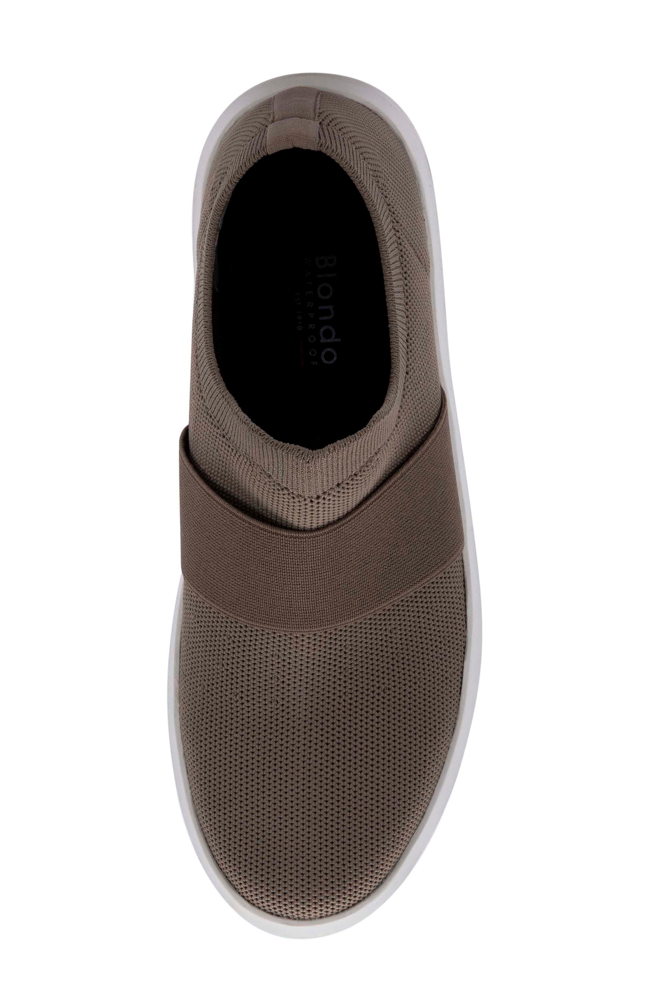 Florence Waterproof Slip-On Sneaker, Alternate, color, TAUPE KNIT