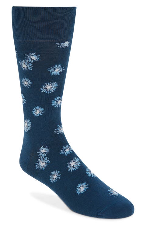 Lumin Floral Cotton Blend Socks
