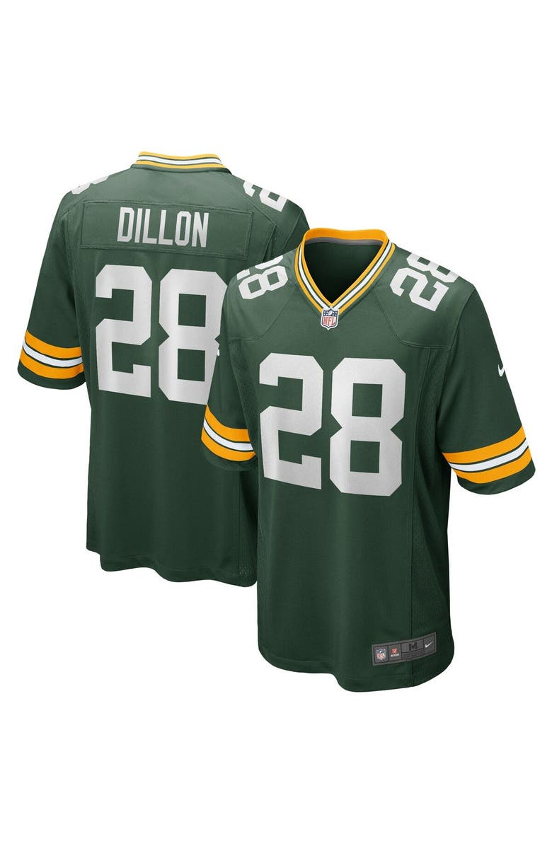 Nike Men's Nike AJ Dillon Green Green Bay Packers Game Player Jersey, Main, color,