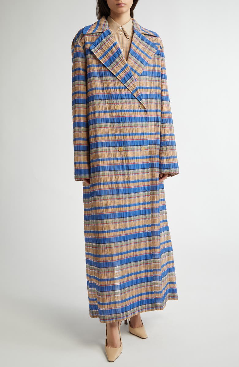 EENK Check Tied Long Coat, Alternate, color, 