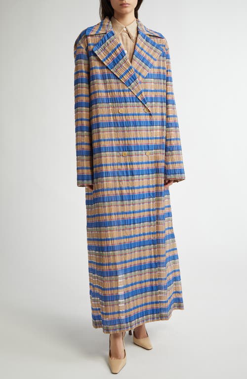 EENK EENK CHECK TIED LONG COAT 