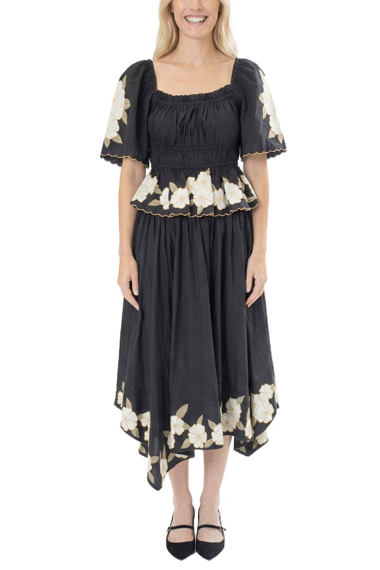 Gia Floral Top, Alternate, color, BLACK MULTI