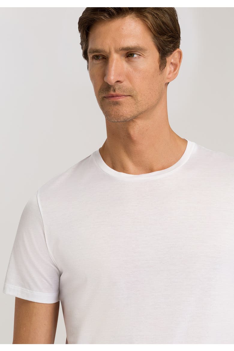 Cotton Sporty Crew Neck Cotton T-Shirt, Alternate, color, White
