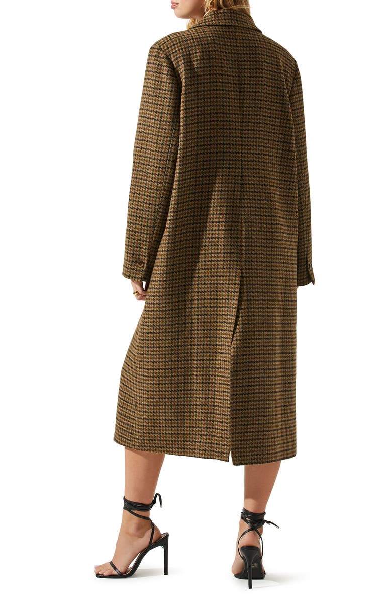 ASTR the Label Sonya Houndstooth Longline Coat, Alternate, color, 