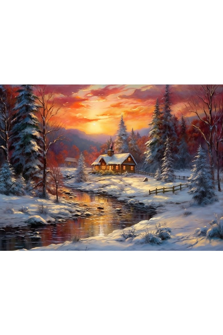 Snow Landscape 1000 piece Jigsaw Puzzle for Adults, Alternate, color, Multicolor