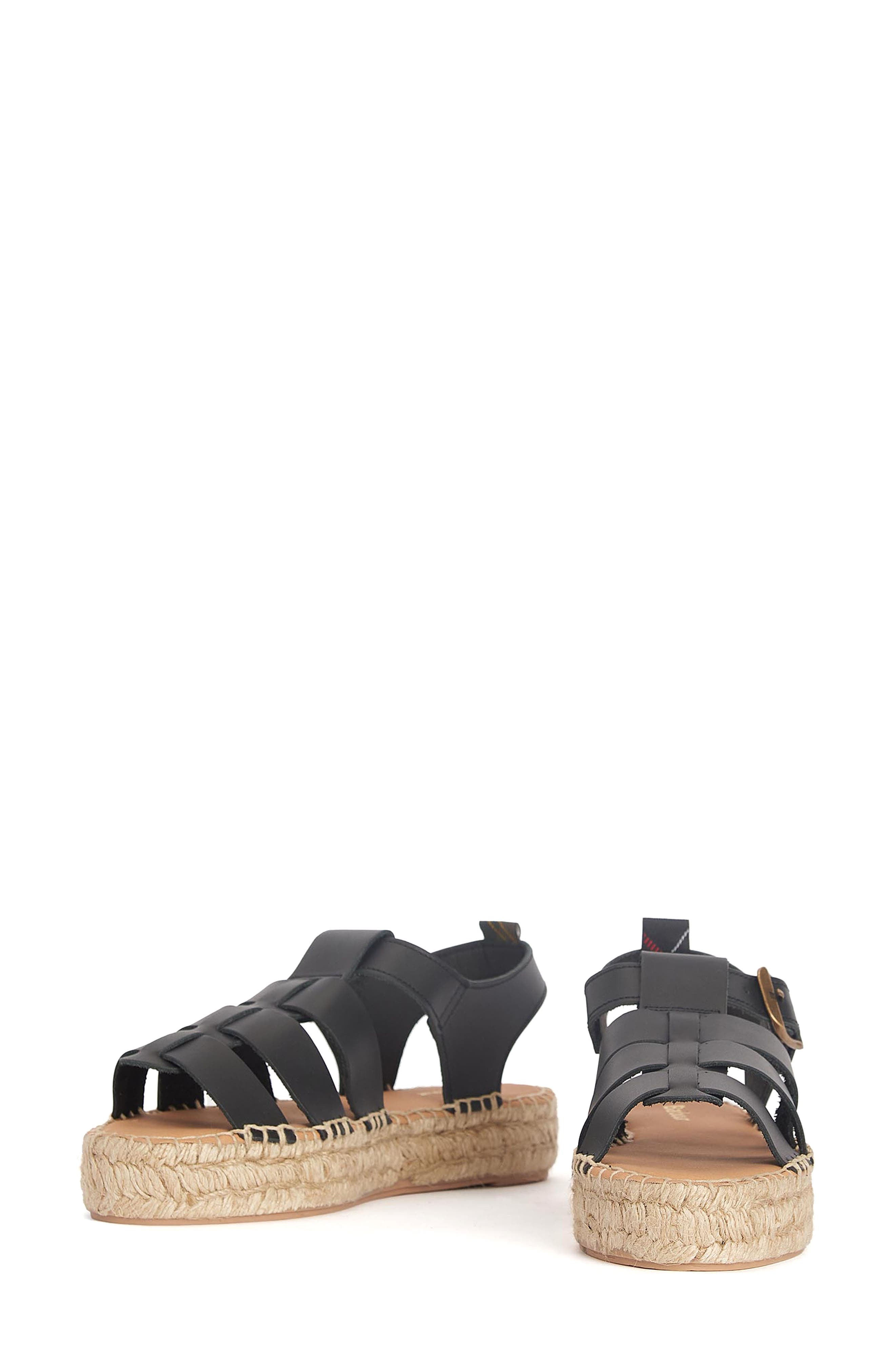 Barbour Paloma Espadrille Platform Fisherman Sandal, Alternate, color, 