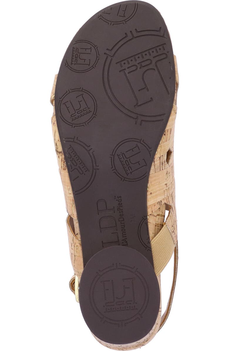 L'Amour des Pieds Elloise Slingback Sandal, Alternate, color, Natural/ Gold