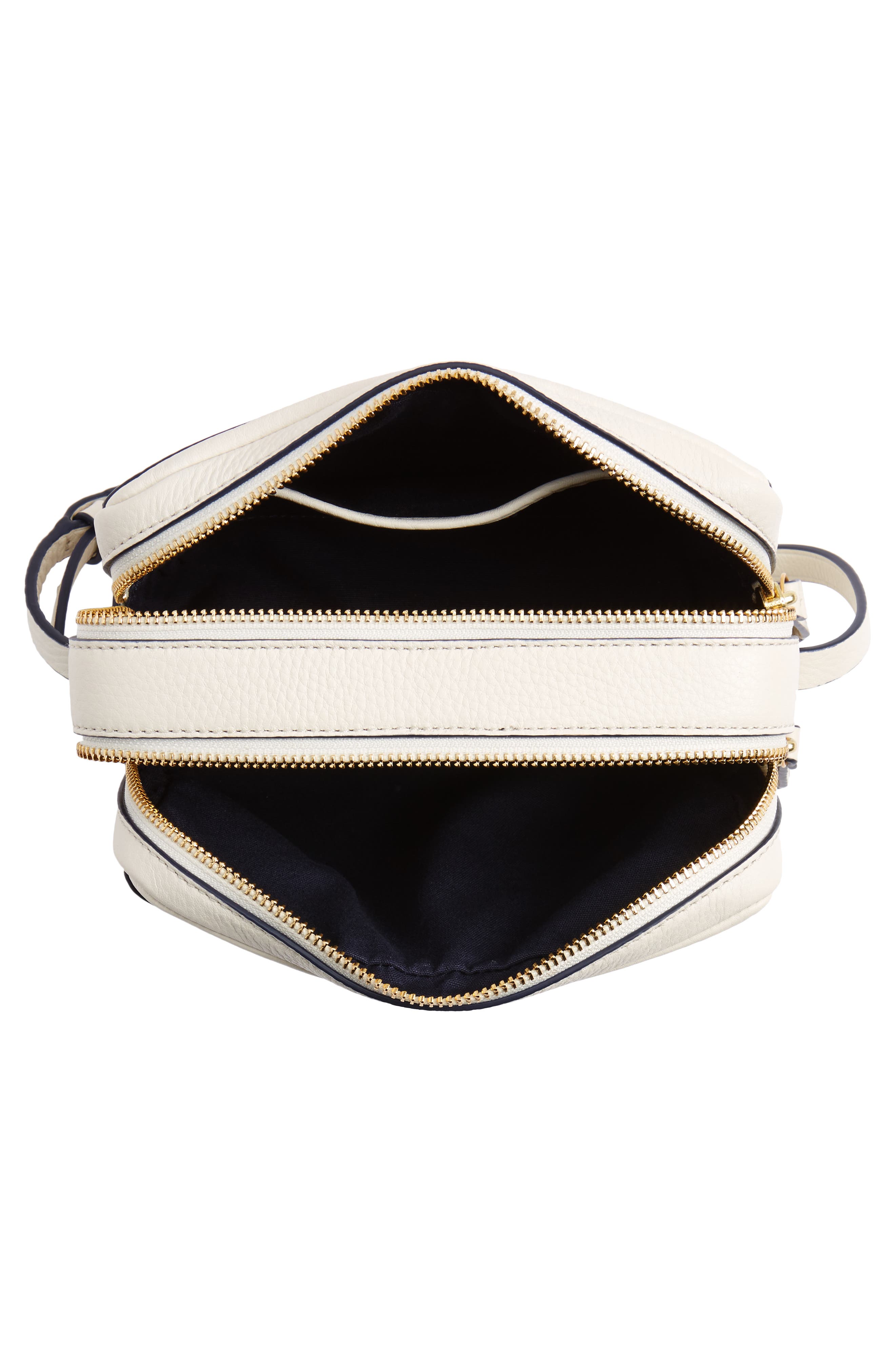 Tory Burch Block-T Double Zip Leather Crossbody Bag, Alternate, color, 