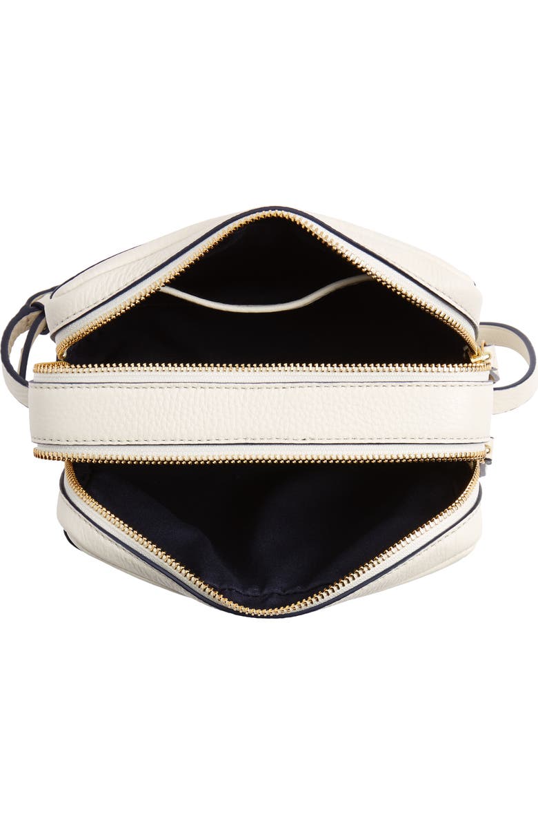 Tory Burch Block-T Double Zip Leather Crossbody Bag, Alternate, color,