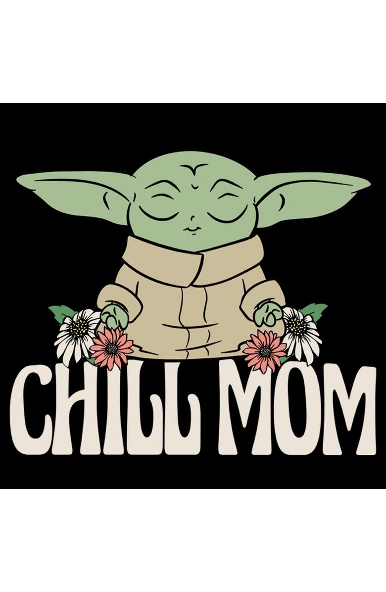Star Wars Women's Star Wars Grogu Chill Mom Graphic T-Shirt, Alternate, color, Black