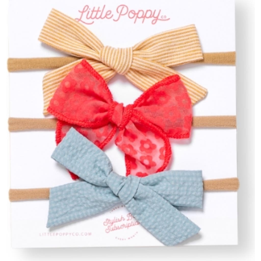 Little Poppy Co The Headband Mini Bow Set In The Dahlia