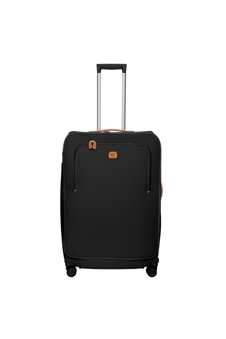 Firenze Softside 30" Large Checked Compound Spinner Luggage, Main, color, Black
