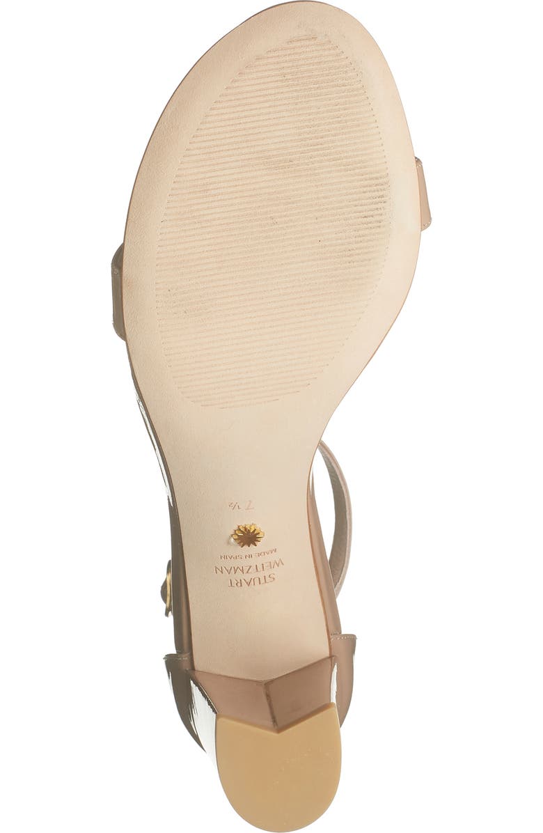 Stuart Weitzman Nearly Nude Ankle Strap Sandal, Alternate, color, Adobe