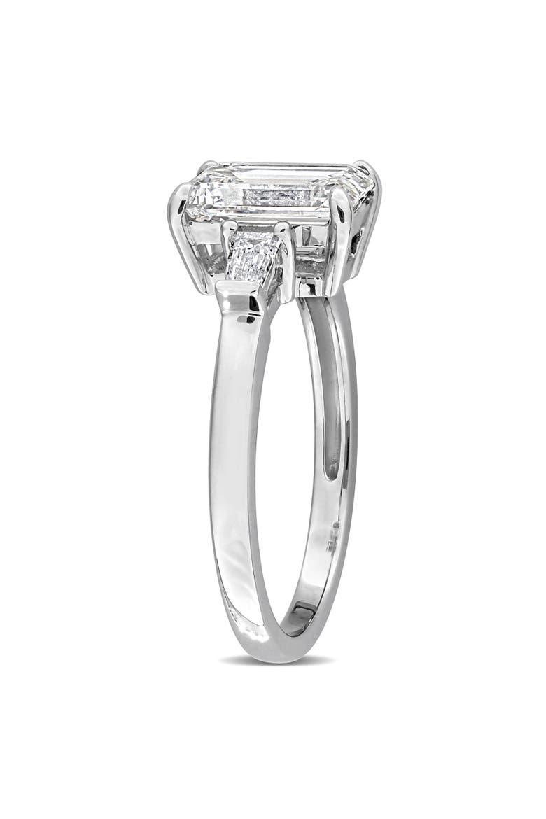 2-1/3 CTW Lab Grown Diamond 3-Stone Ring 14k, Alternate, color, White Gold