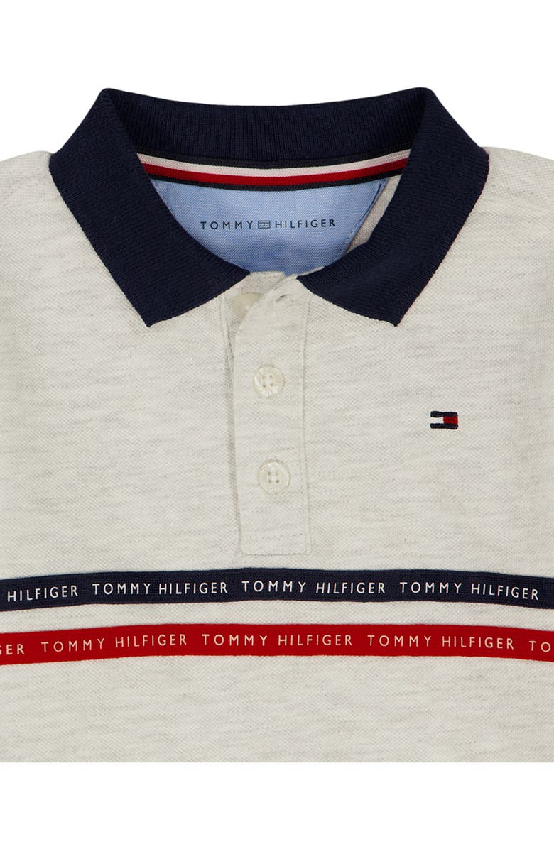 Tommy Hilfiger Stripe Polo & Chino Shorts Set, Alternate, color, Heather Grey