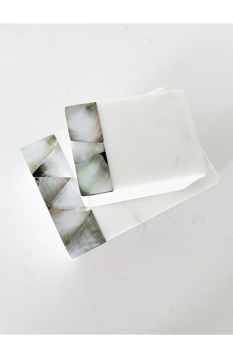 Anaya Grey Mother of Pearl Marble Decor Boxes, Alternate, color, 