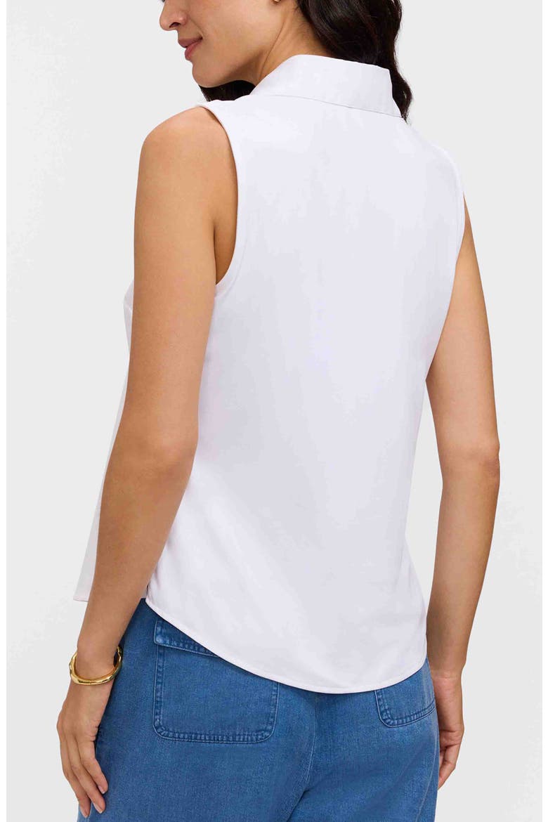 Dina Sleeveless Button-Up Shirt, Alternate, color, WHITE