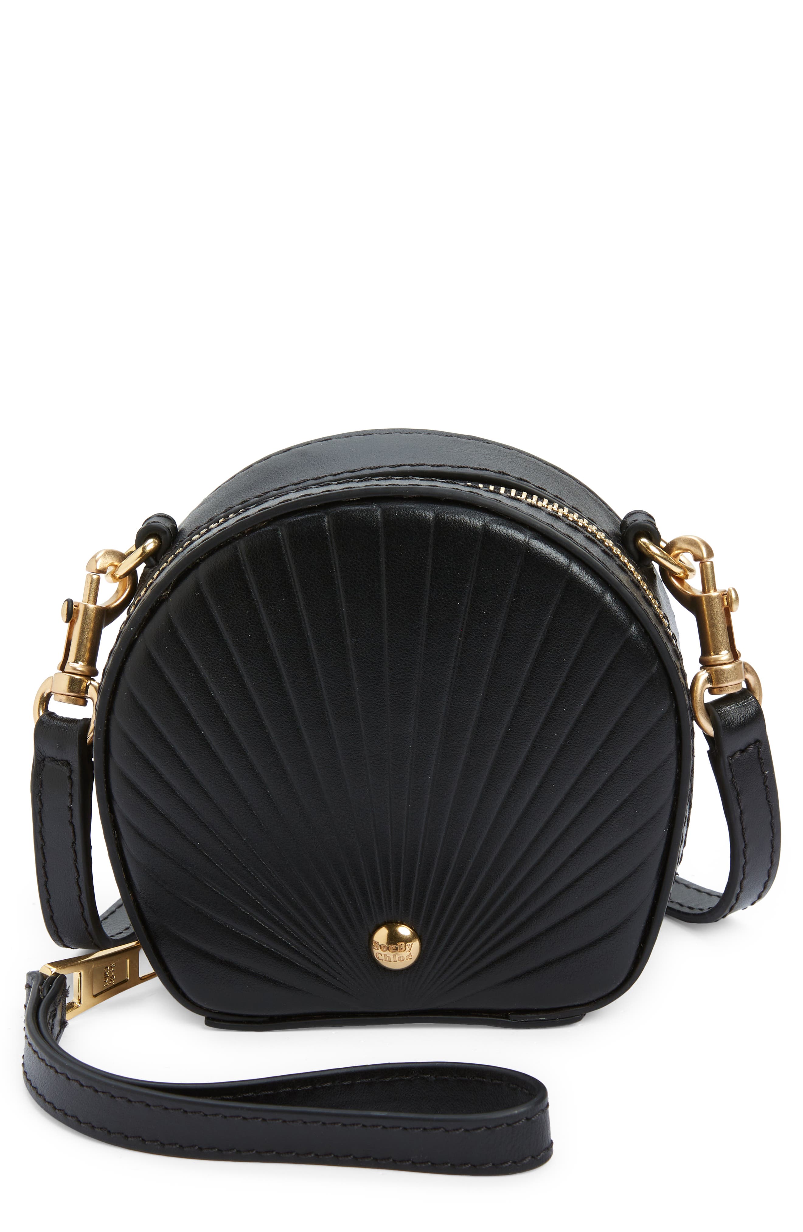 See by Chloé Shell Leather Crossbody Bag, Main, color, 