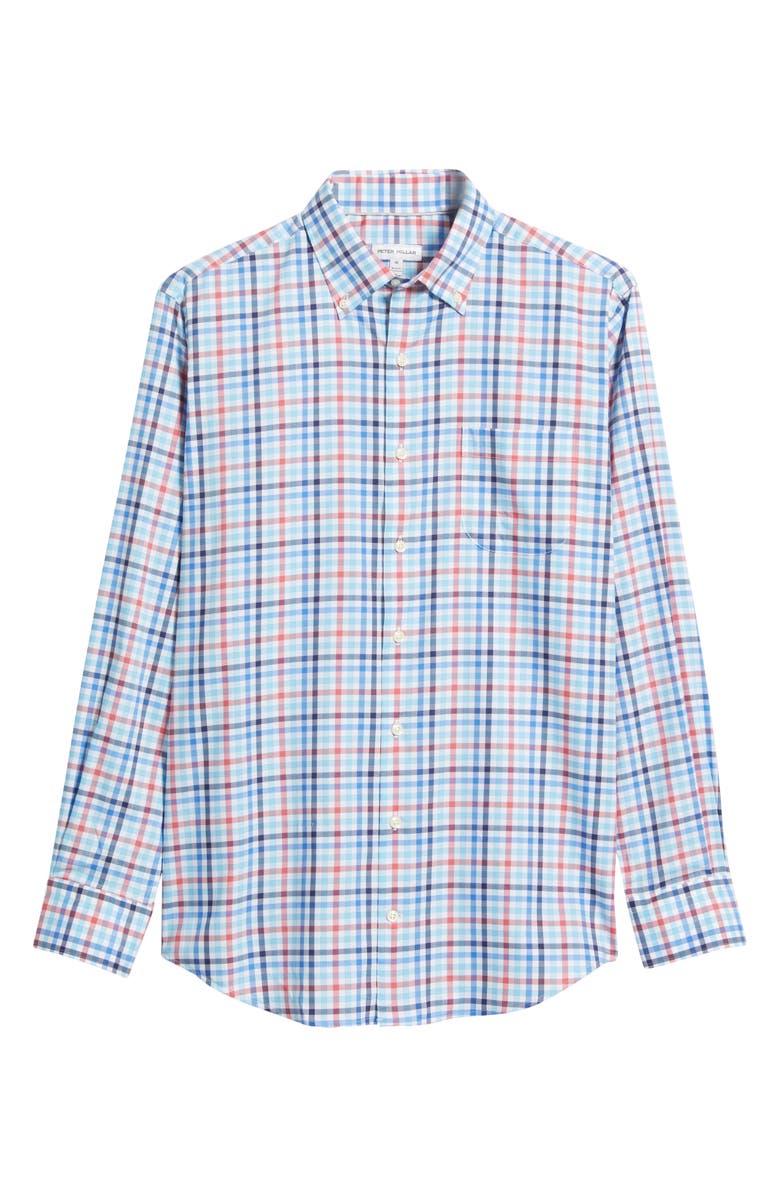 Peter Millar Chambly Crown Lite Check Performance Button-Down Shirt, Alternate, color, 