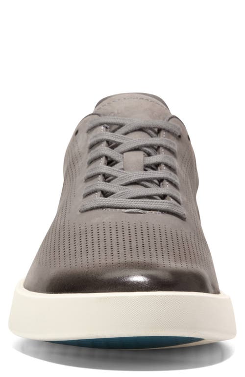 Cole Haan Grand Crosscourt Daily Laser Sneaker In Stone Nubuck/indian Teal