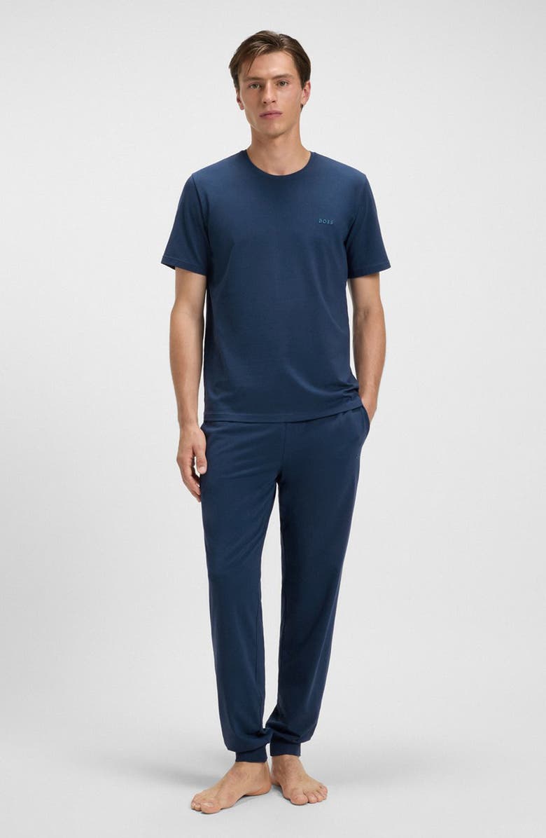 BOSS Mix Match Stretch Cotton Lounge T-Shirt, Alternate, color, Open Blue