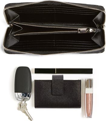 折りたたみ財布 Saint Laurent Zip Around Wallet Monogram YSL Yves Saint Laurent Monogram Matelasse Leather Zip-Around