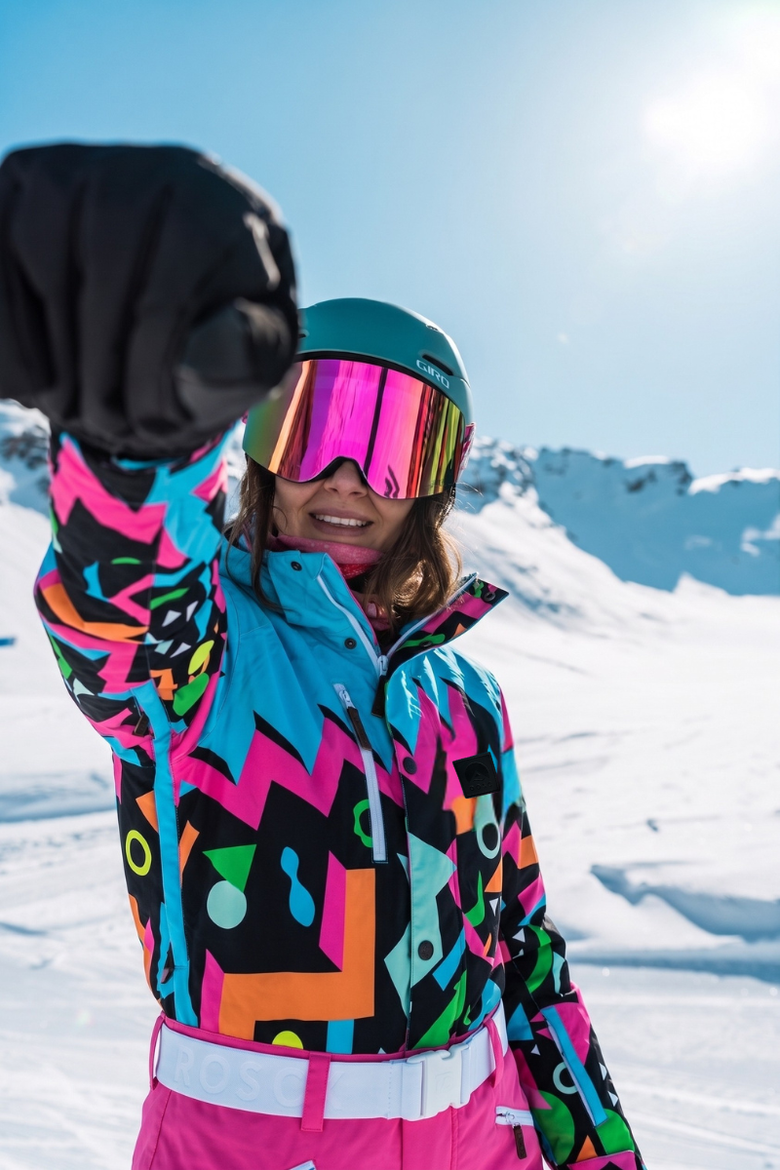 Nutscracker 2.0 Women's Ski Suit, Alternate, color, Black with neon pink
