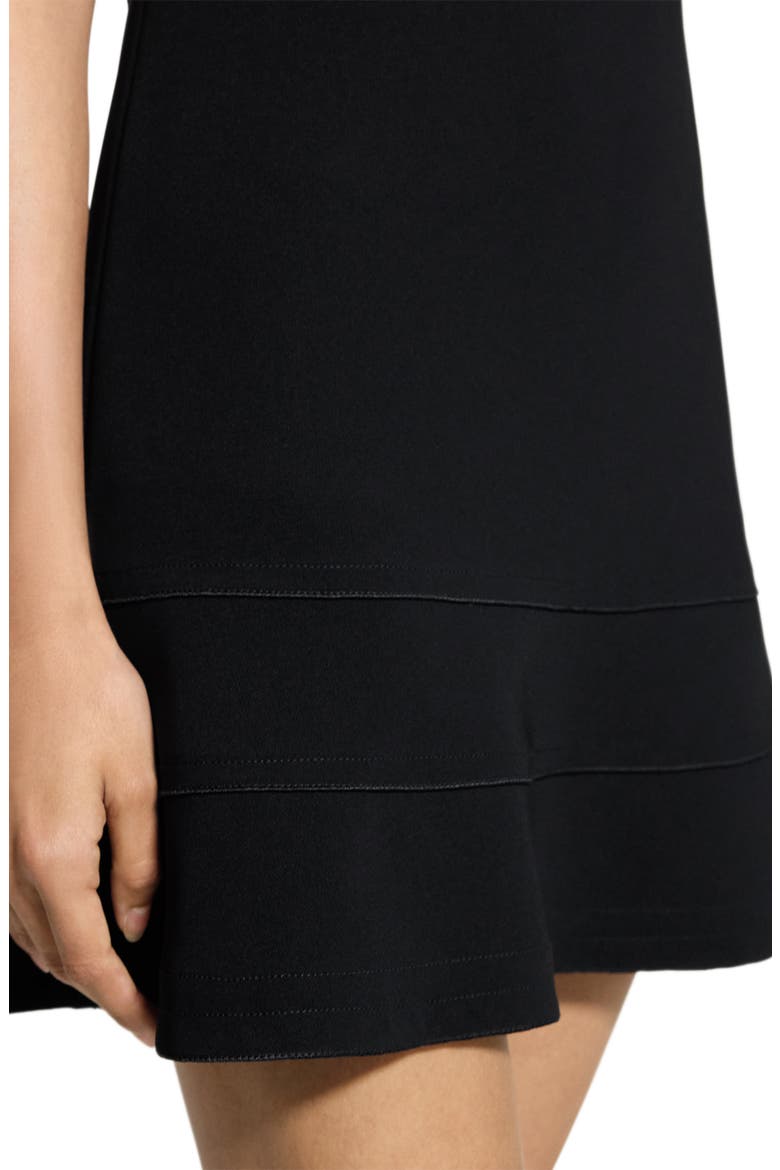Bateau Neck Tiered Minidress, Alternate, color, BLACK