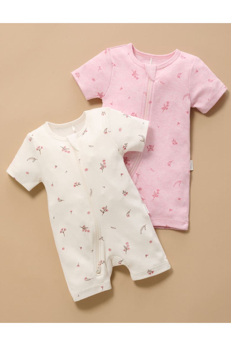 2 Pack Short Zip Romper, Alternate, color, Pale Pink Blossom Pack