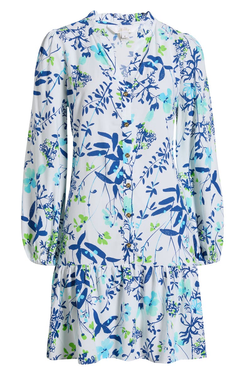 Lilly Pulitzer<sup>®</sup> Shaley Print Long Sleeve Tunic Dress, Main, color, Resort White Sea Blooms