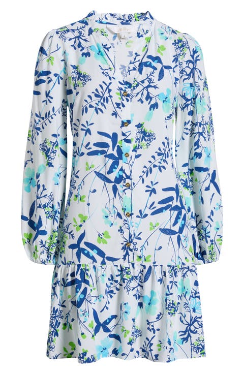 Shaley Print Long Sleeve Tunic Dress