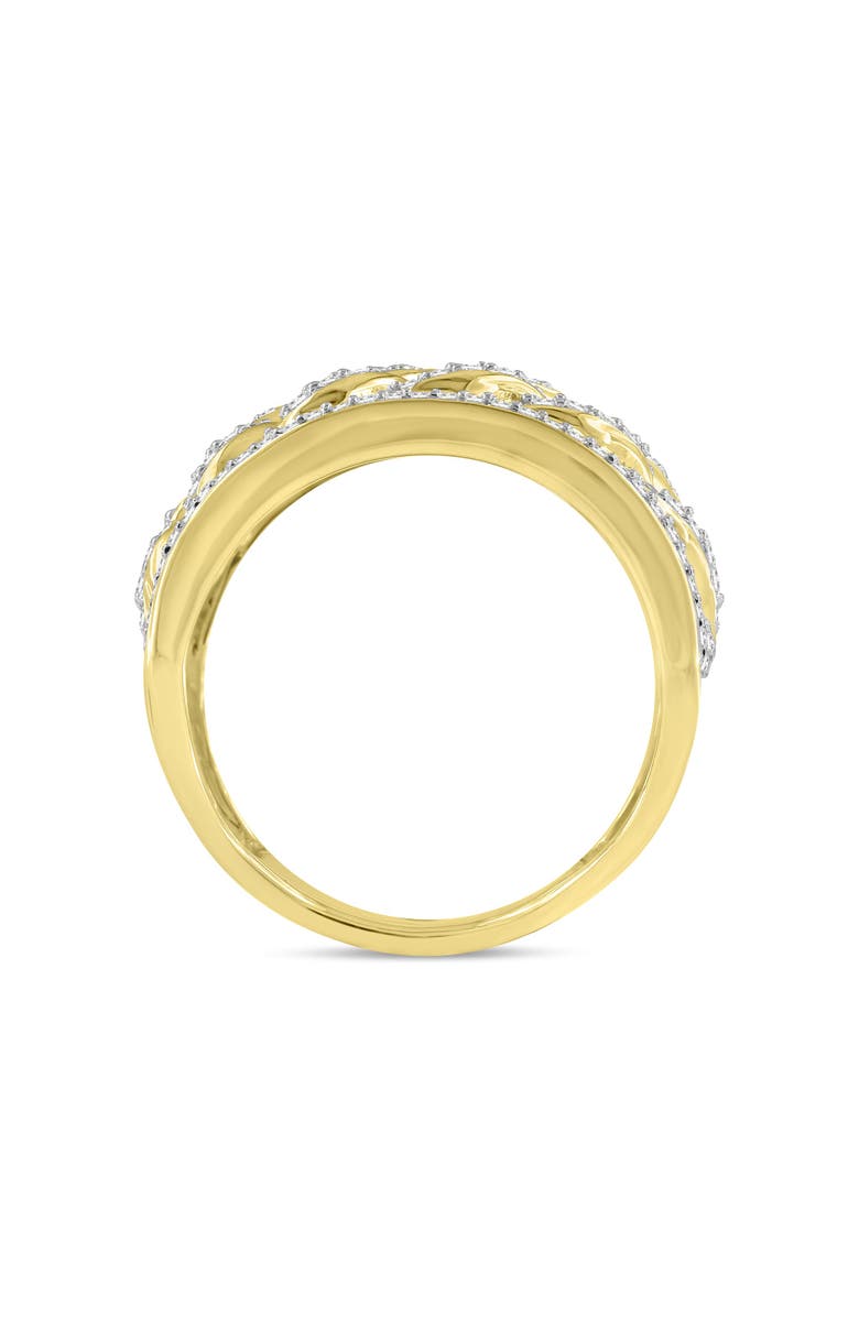 LuvMyJewelry Cubalux Unisex Diamond Band Ring in 10K Gold, Alternate, color, 