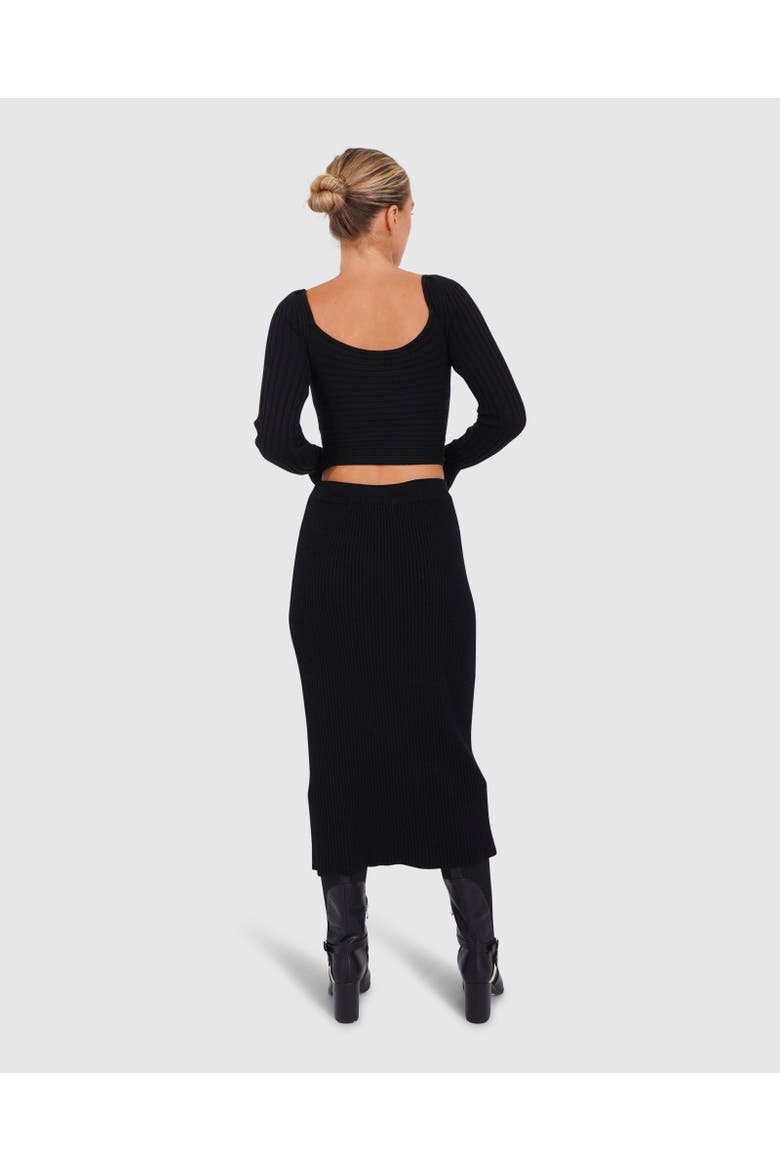 All My Life Knit Midi Skirt, Alternate, color, Black