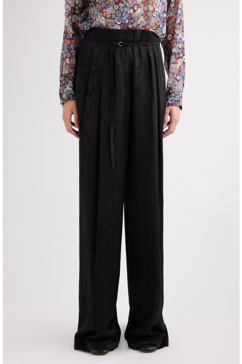 Peacha Moir\t Viscose Pants, Main, color, BLACK
