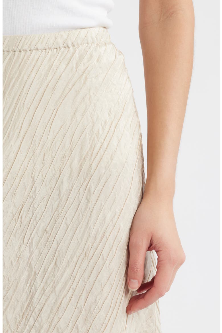 Stretch Silk Bias Cut Midi Skirt, Alternate, color, PAPYRUS