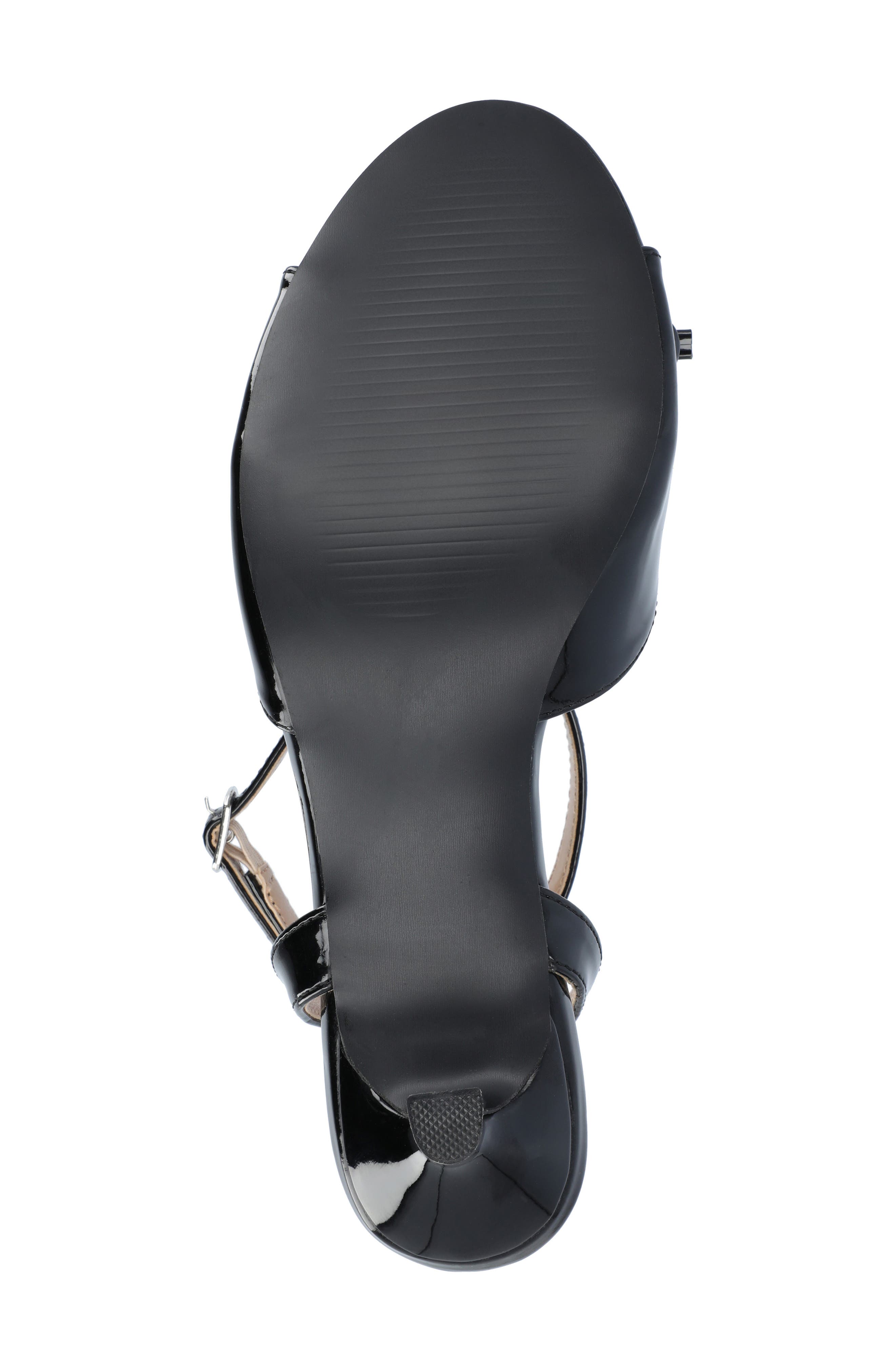 Journee Collection Jennifer Bow Ankle Strap Sandal, Alternate, color, Black