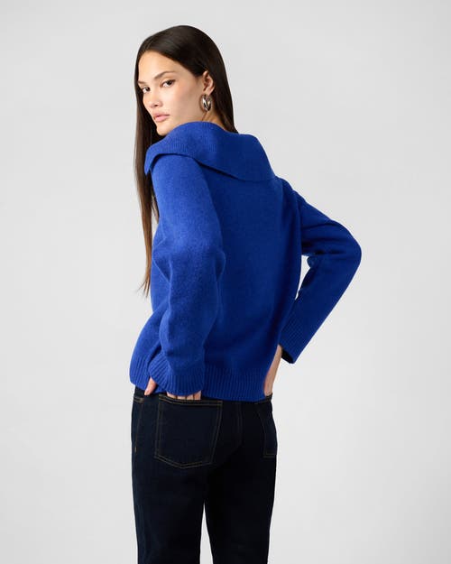 Weworewhat Collar V-neck Sweater In Blue
