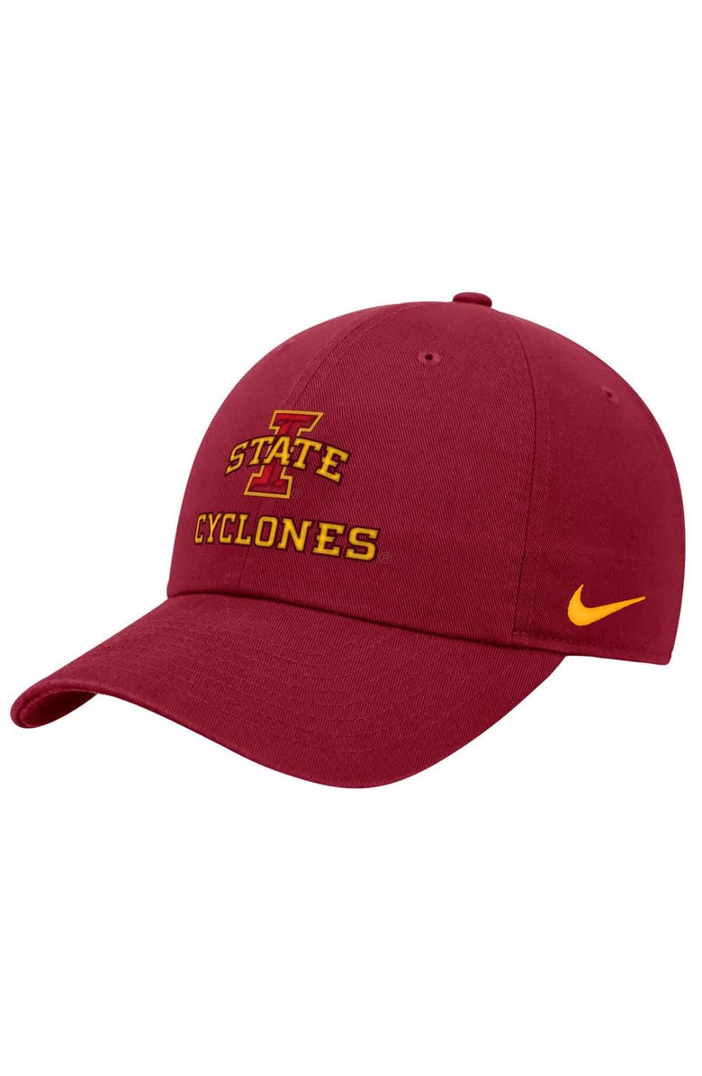Nike Men's Nike Cardinal Iowa State Cyclones 2025 On-Field Club Adjustable Hat, Main, color, 