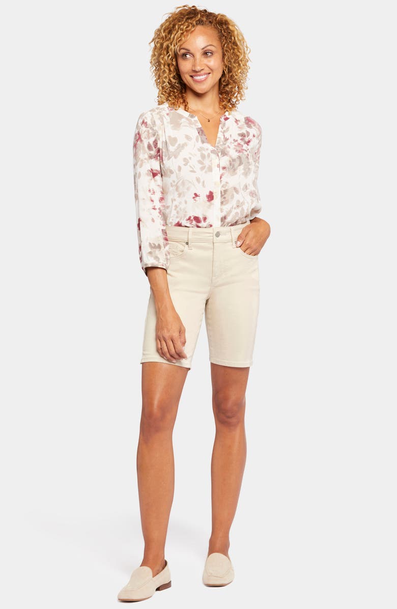 NYDJ Ella Side Slit Denim Bermuda Shorts, Alternate, color, Feather