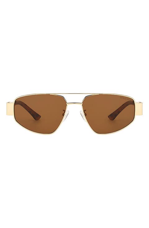 Taylor 58mm Polarized Aviator Sunglasses
