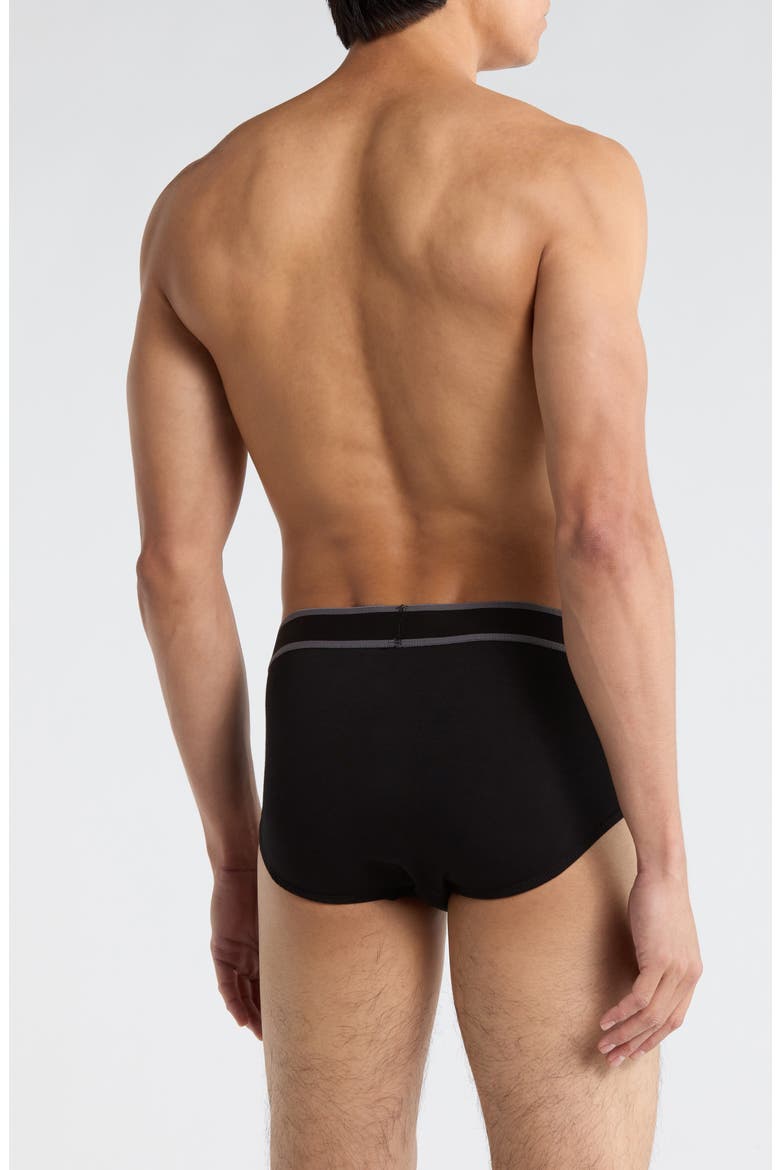 5-Pack Modern Cut Stretch Cotton Briefs, Alternate, color, BLACK