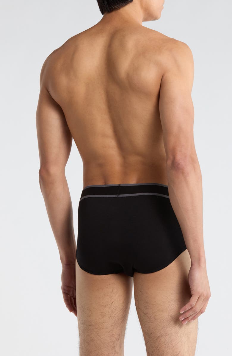 NORDSTROM RACK 5-Pack Modern Cut Stretch Cotton Briefs, Alternate, color, Black