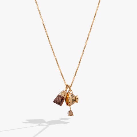 'Spill the Tea' Cup & Tea Bag Charm Pendant Necklace