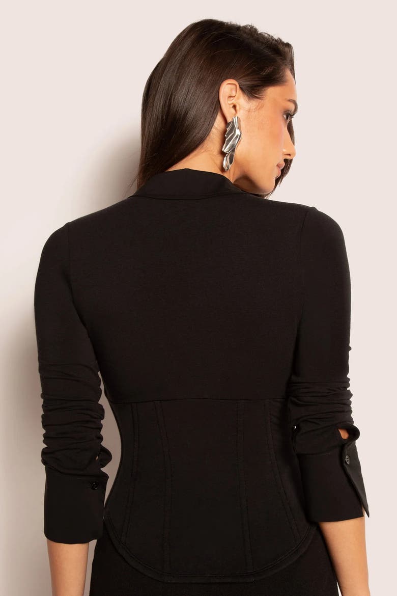Shaping Long Sleeve Top, Alternate, color, Black
