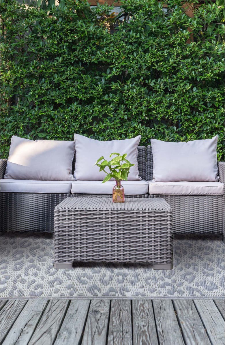 Mad Mats Leopard Silver & Cream, Alternate, color, Silver And Cream