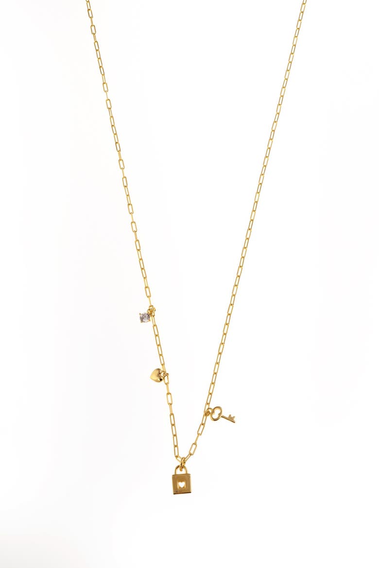 Key Necklace, Main, color, Silver Gold Plated