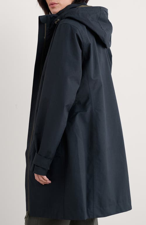 Seasalt Cornwall Coverack Waterproof Organic Cotton Blend Coat In Blue
