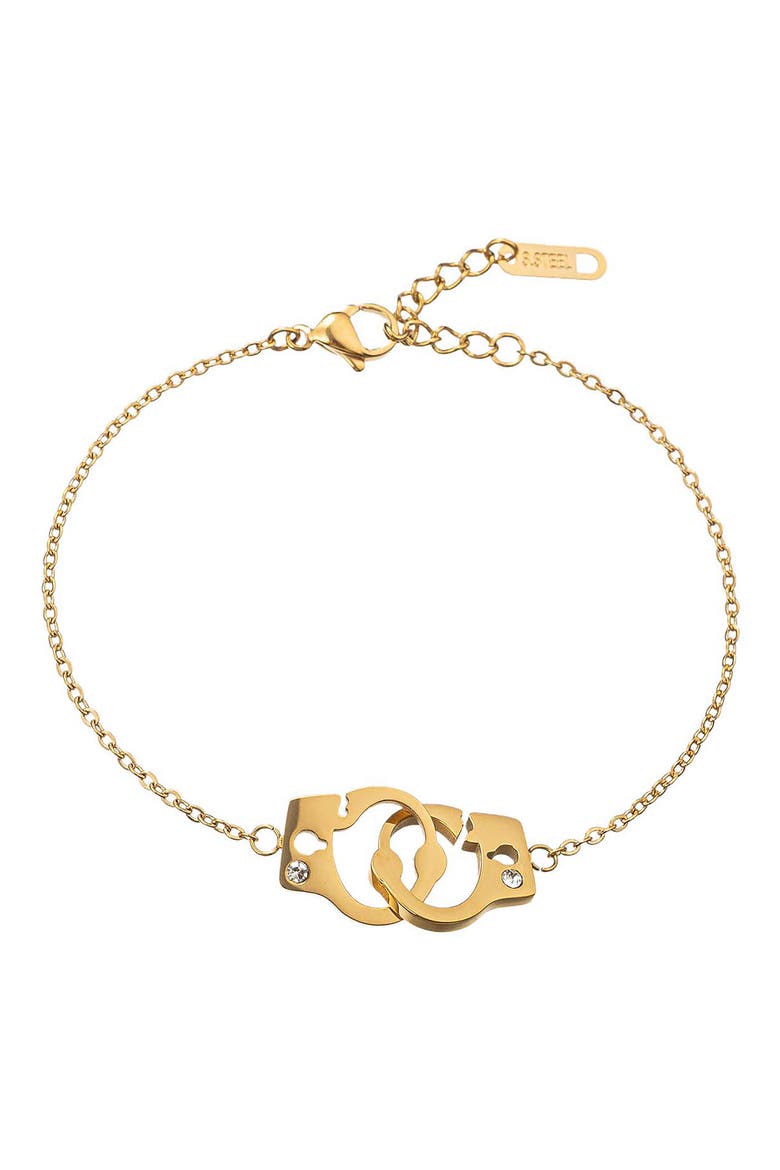 Crystal Handcuff Bracelet, Main, color, GOLD