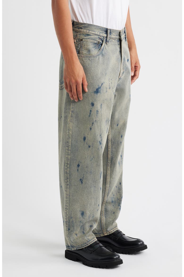 Splatter Baggy Straight Leg Jeans, Alternate, color, WRNBE
